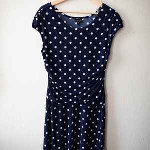 Navy polka dot dress